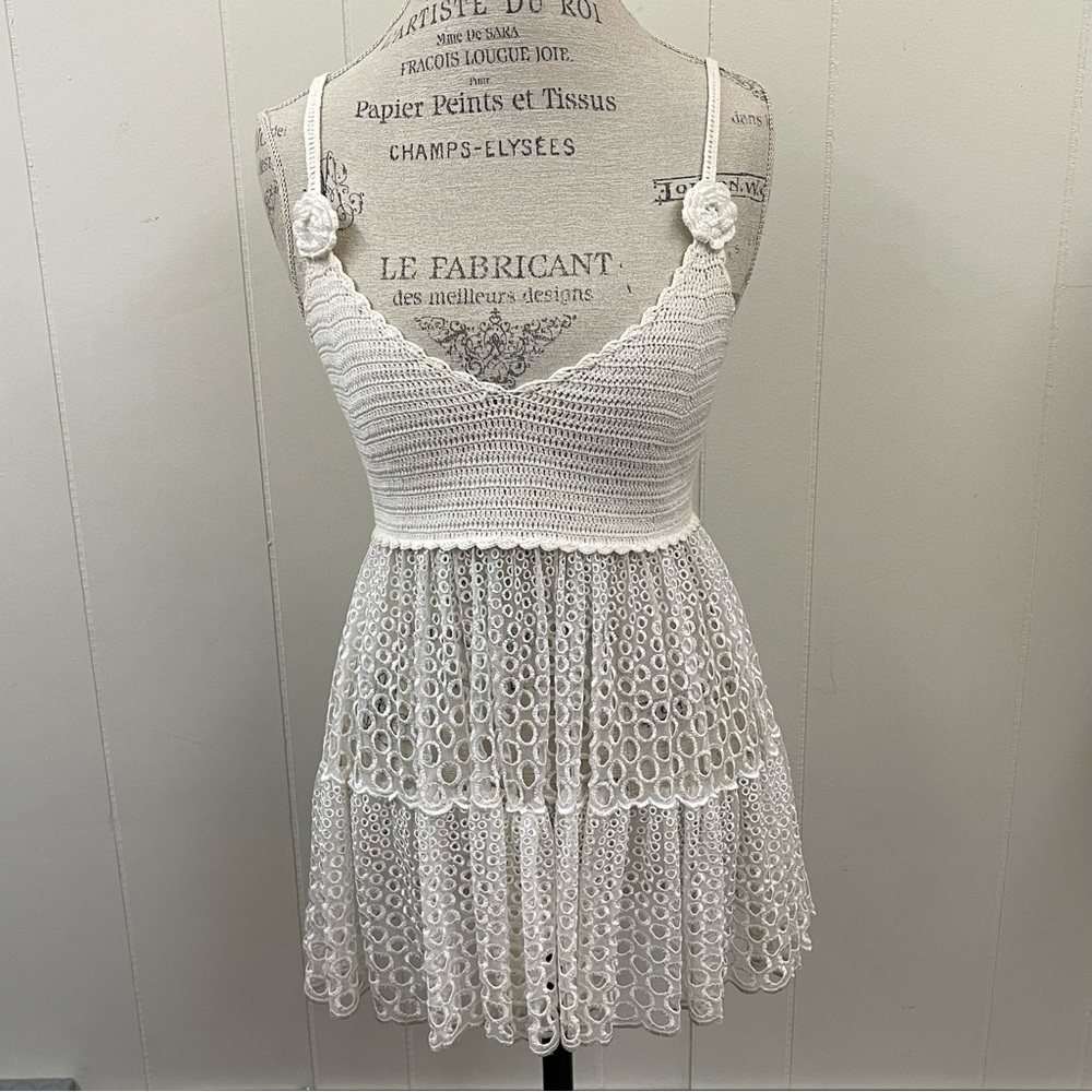 Sagaie Paris crochet eyelet top
